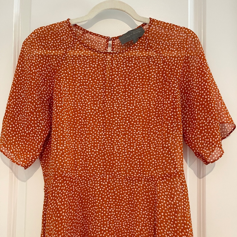 Anthropologie Polka Dot Top